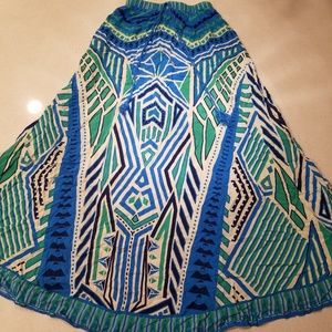 Forever 21 Maxi Skirt Geometrical Print XS